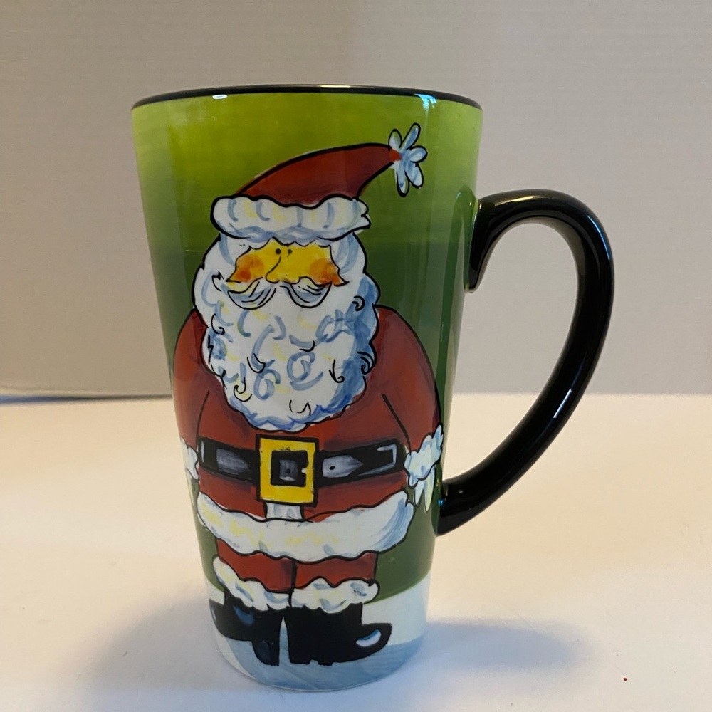 Naylor Designs Henriksen Hand-Painted SANTA Christmas Coffee Mug Cup